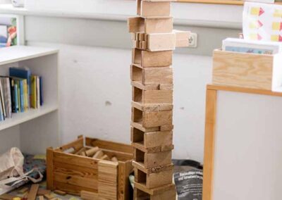 Spielecke in der Frühförderstelle mit Bauklötzen